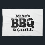Personalised BBQ accessories Custom kitchen towel<br><div class="desc">Personalised BBQ accessories Custom kitchen towel. Cute gift idea for chef cook dad,  father,  husband,  uncle,  grandpa or professional chef. Personalizable with your own quote or name. Vintage typography template.</div>