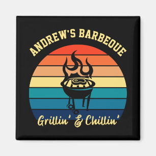 Personalised BBQ - Chilling and Grilling Magnet