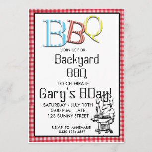 Personalised BBQ Invitation