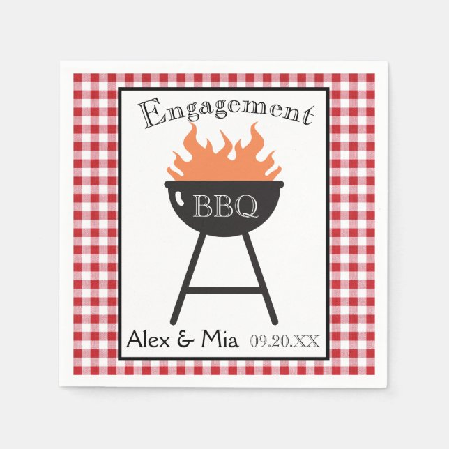Personalised BBQ Paper Napkin (Front)