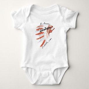 Personalised Be Brave Little One Indian Headdress Baby Bodysuit