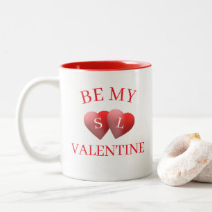 Personalised Be My Valentine Two-Tone Coffee Mug
