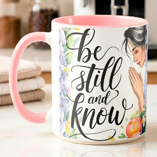 Personalised Be Still and Know Christian Women Mug