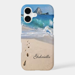 Personalised Beach And Ocean Scene Phone Case