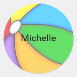 Personalised Beach Ball Stickers