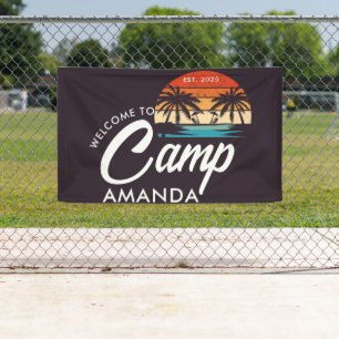 Personalised Beach Camp Bachelorette Party Custom Banner
