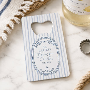Personalised Beach Club Crest Nautical