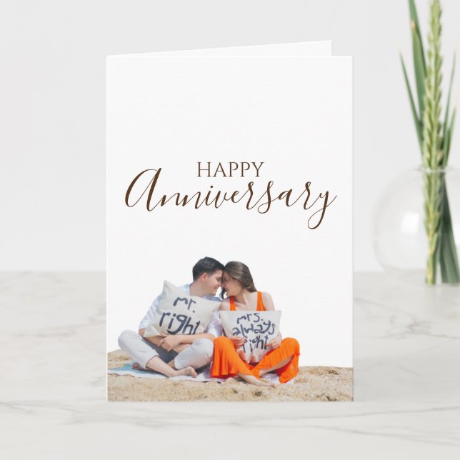 Personalised Beach Happy Anniversary Card (Front)