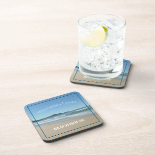Personalised Beach House Coaster