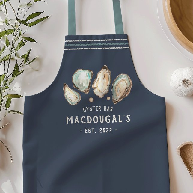 Personalised Beach House Oyster Bar Apron (Creator Uploaded)