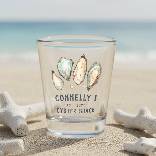 Personalised Beach House Oyster Shack Shot Glass (Creator Uploaded)