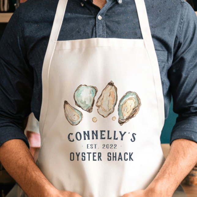 Personalised Beach House Oyster Shack Standard Apron (Creator Uploaded)