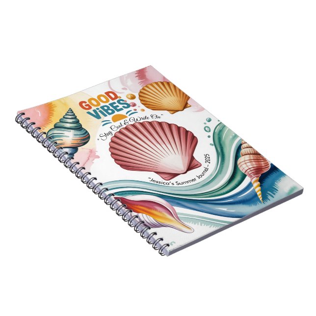 Personalised Beach Journal | Good Vibes (Right Side)