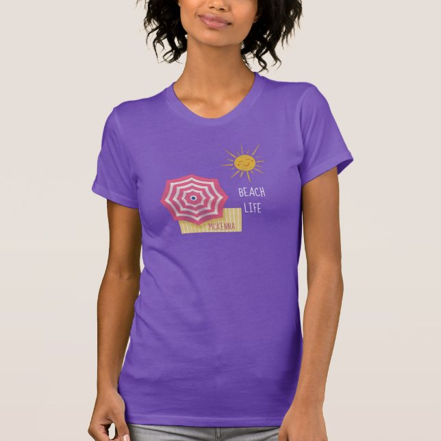Personalised Beach Life  T-Shirt (Front)