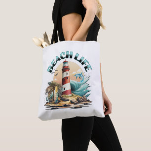 Personalised Beach Life Tote Bag