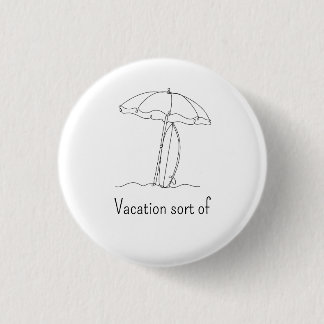 Personalised Beach Line Art Button | Vacation