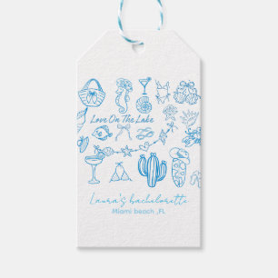 personalised beach Love On The Lake bachelorette Gift Tags