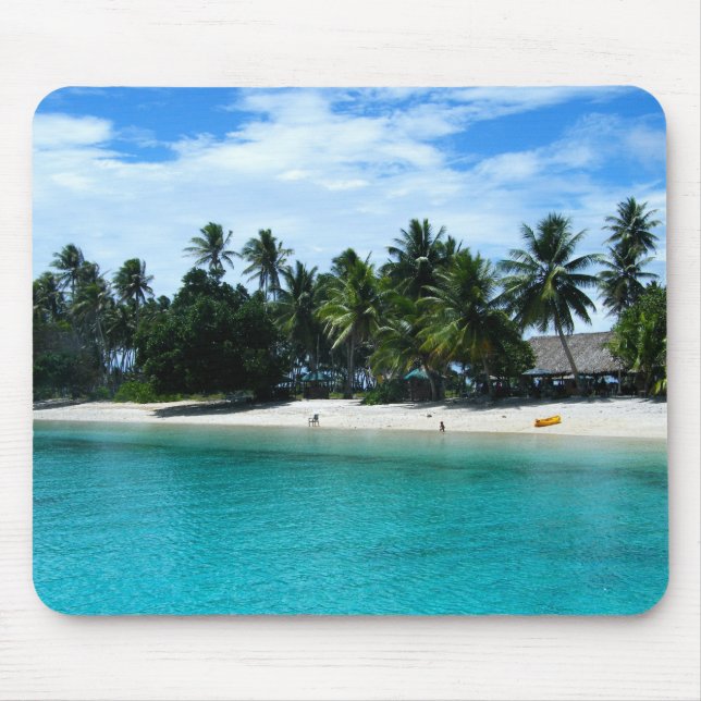 Personalised Beach Palm Tree Tropical Mouse Pad (Front)