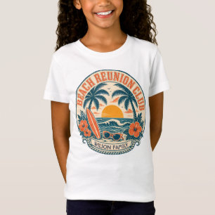 Personalised Beach Reunion Club Retro Sunset Desig T-Shirt