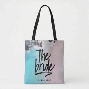 Personalised Beach The Bride Tote Bag