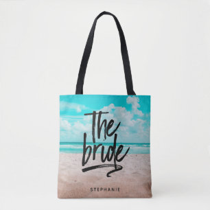 Personalised Beach The Bride Tote Bag