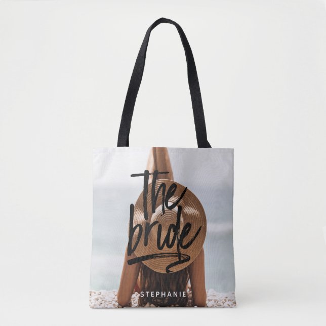 Personalised Beach The Bride Tote Bag (Front)