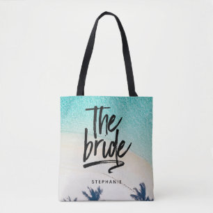 Personalised Beach The Bride Tote Bag