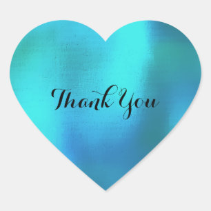 Personalised Beach Tiffany Ocean Blue Heart Sticker