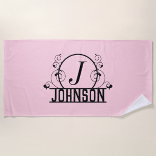 Personalised Beach Towel Custom Name Bath Towel