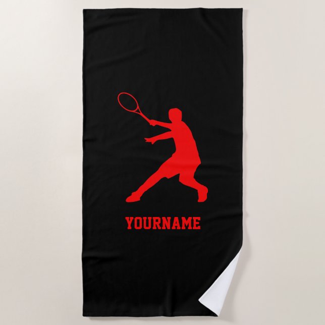 Personalised beach towel for tennis players only (Front)