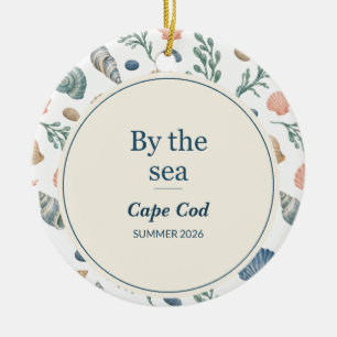 Personalised Beach Vacation Memory Ceramic Tree Decoration