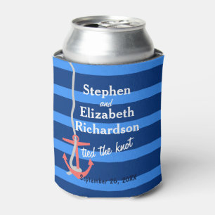 Personalised Beachy Anchor Can Cooler