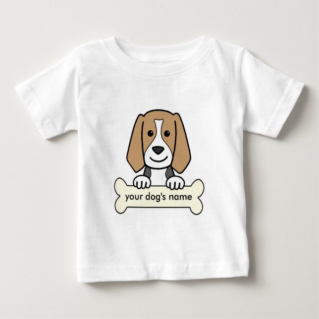 Personalised Beagle Baby T-Shirt (Front)