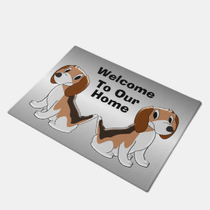 Personalised Beagle Dog Design Doormat