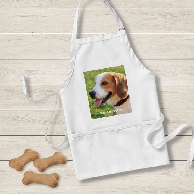 Personalised Beagle Dog Photo and Dog Name Standard Apron (Creator Uploaded)