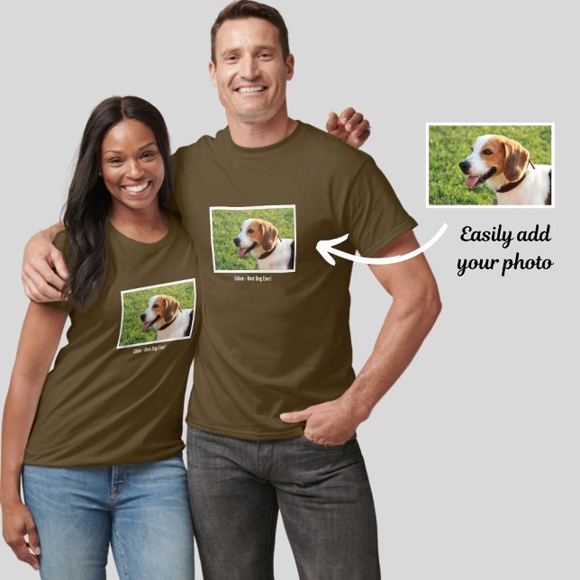 Personalised Beagle Dog Photo and Dog Name T-Shirt (Creator Uploaded)