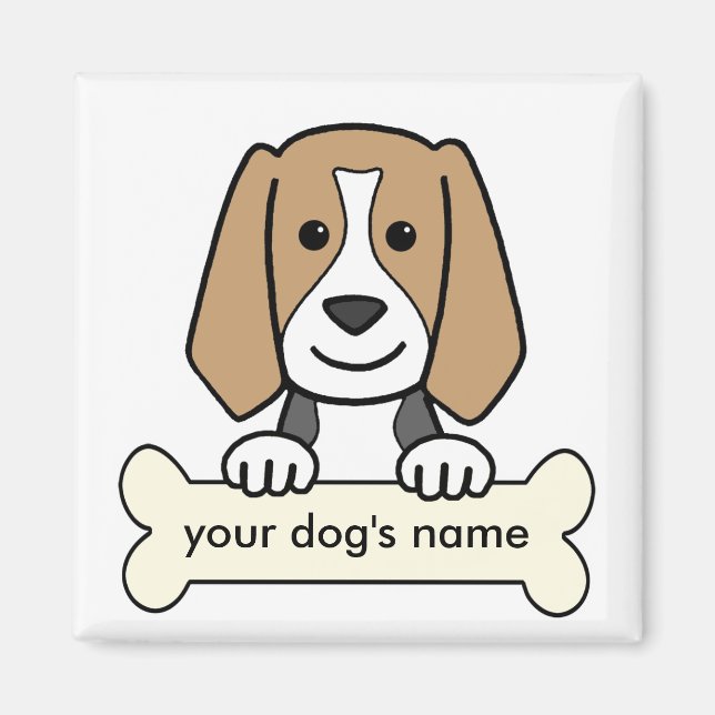 Personalised Beagle Magnet (Front)