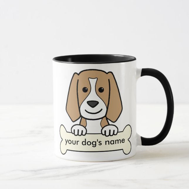 Personalised Beagle Mug (Right)