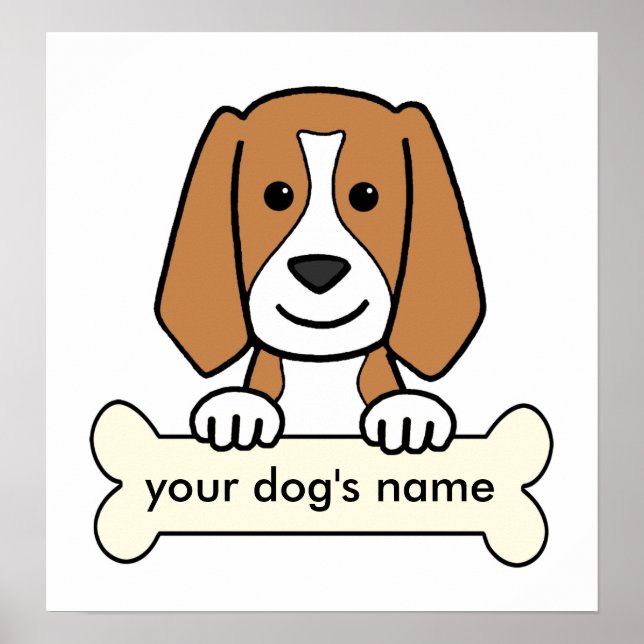 Personalised Beagle Poster (Front)