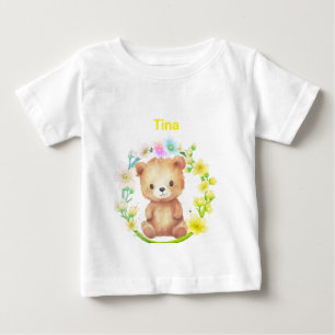 Personalised Bear Baby T-Shirt