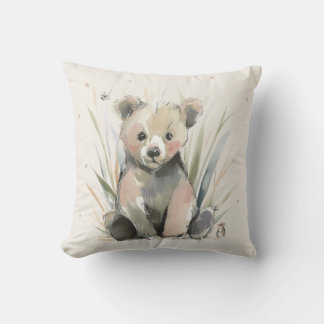 Personalised Bear Throw Pillow