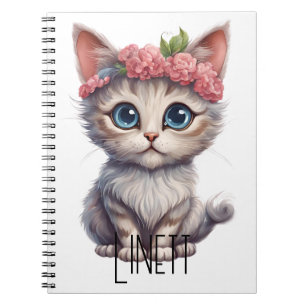 Personalised Beautiful Cat Spiral Notebook: Gracef Notebook