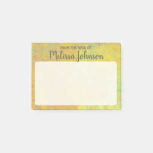 Personalised Beautiful Golden Marbled Art Post-it Notes