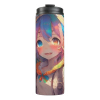 Personalised Beautiful Rainbow Anime Girl