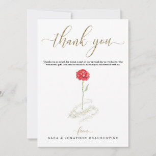 Personalised Beauty & the Beast Inspired Thank You Card