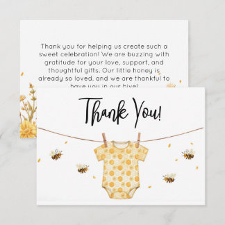 Personalised Bee Baby Shower Thank You Card