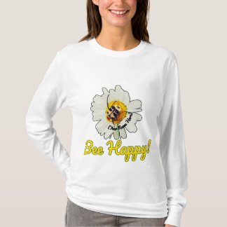 Personalised Bee Happy T-Shirt – Custom Name