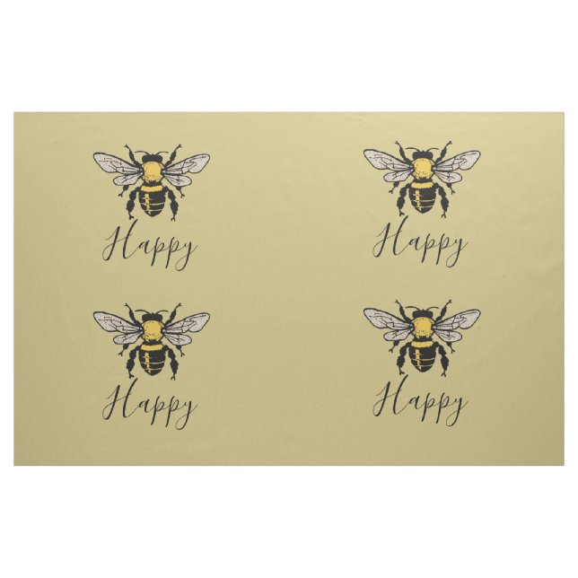 Personalised Bee Print Fabric (Yard)