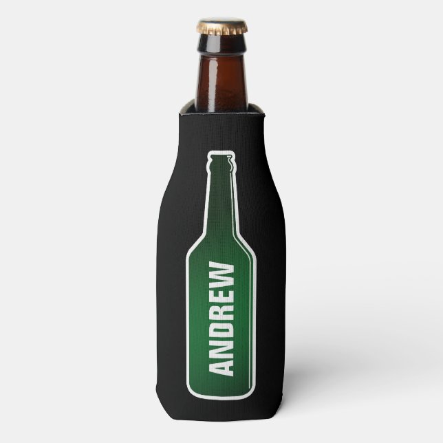 Personalised beer bottle cooler with custom name (Bottle Front)
