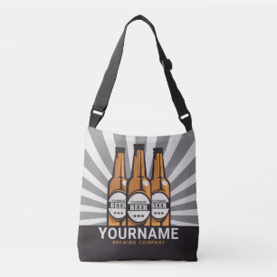 Personalised Beer Bottle Craft Brewing Company Crossbody Bag